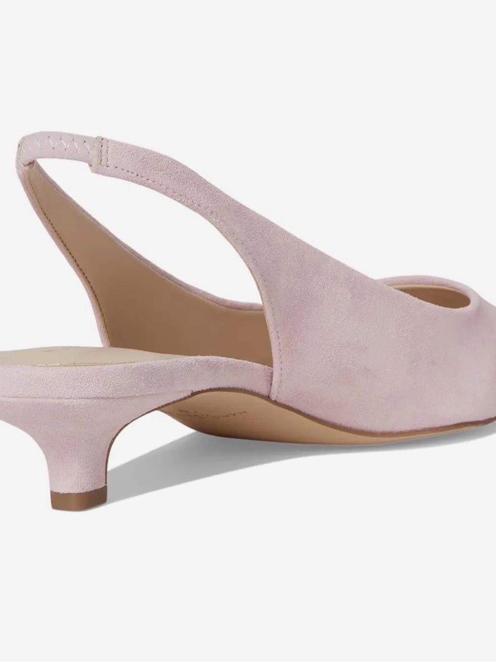 NEW Marc Fisher LTD Blush Suede Slingback Kitten Heels Size 10 - Picture 10 of 12